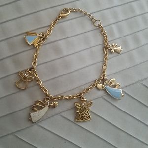 Gold Angel Charm Bracelet